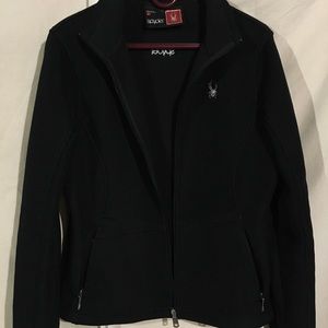 Spyder black zip up fleece jacket